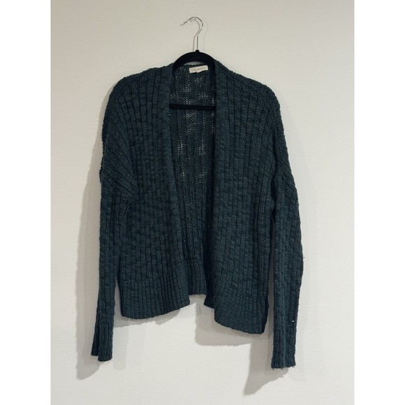 La Hearts Sweaters - LA Hearts Open Knit Cardigan Womens XS Small Teal Green Boho Pockets